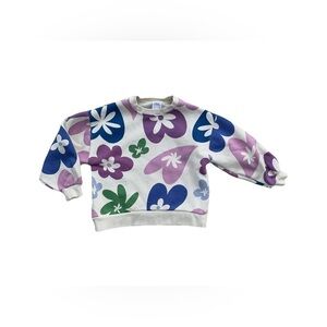 Zara Size 8 Heart and Flower Sweatshirt